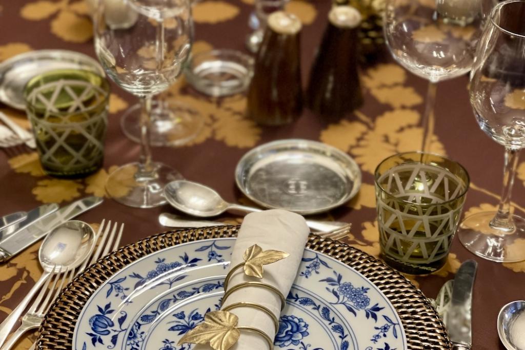 Bleu blanc plate set - Image 5