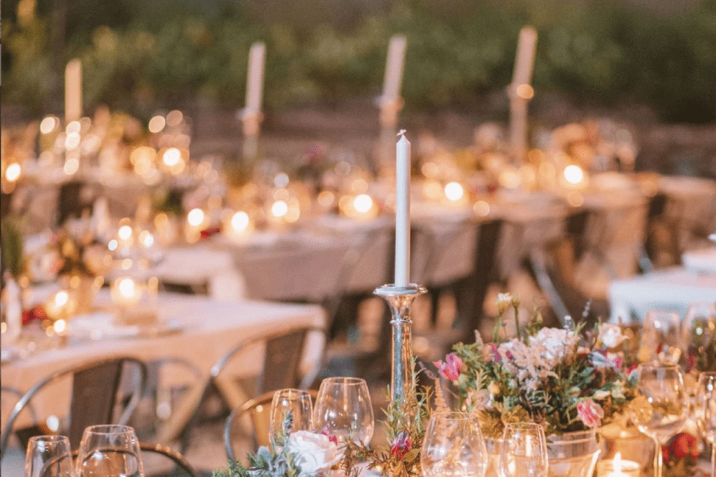 Tall silver single candleholder - Image 2