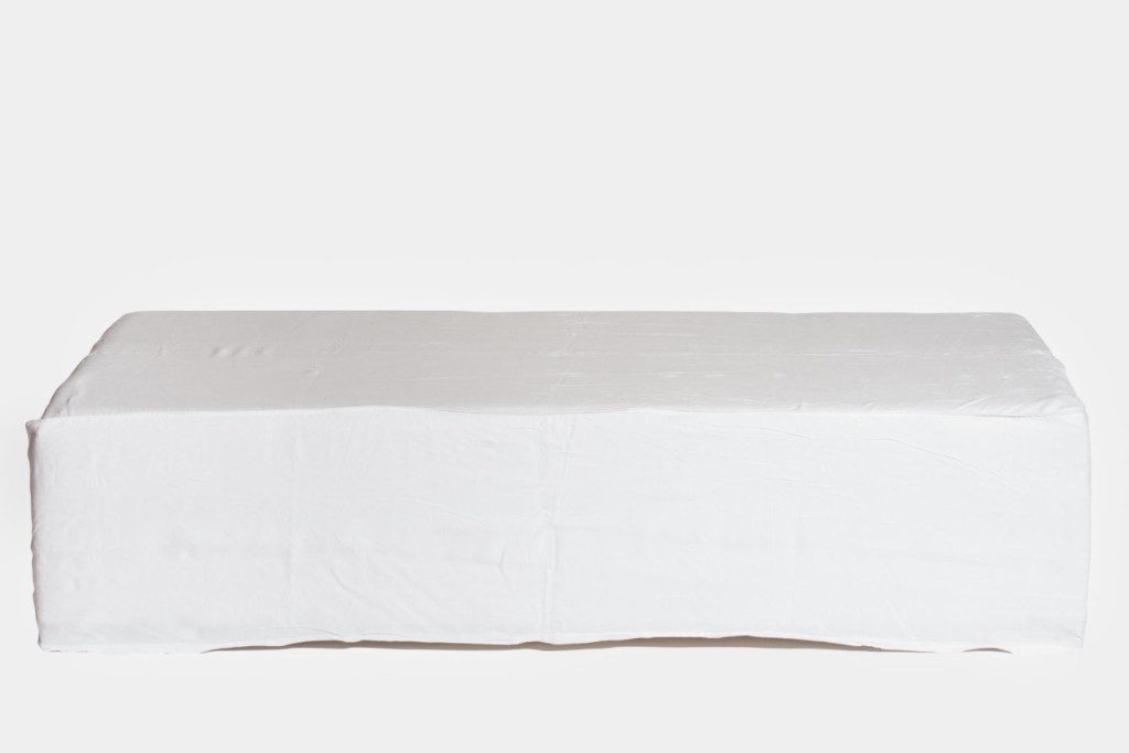 Linen stool, white - Image 0